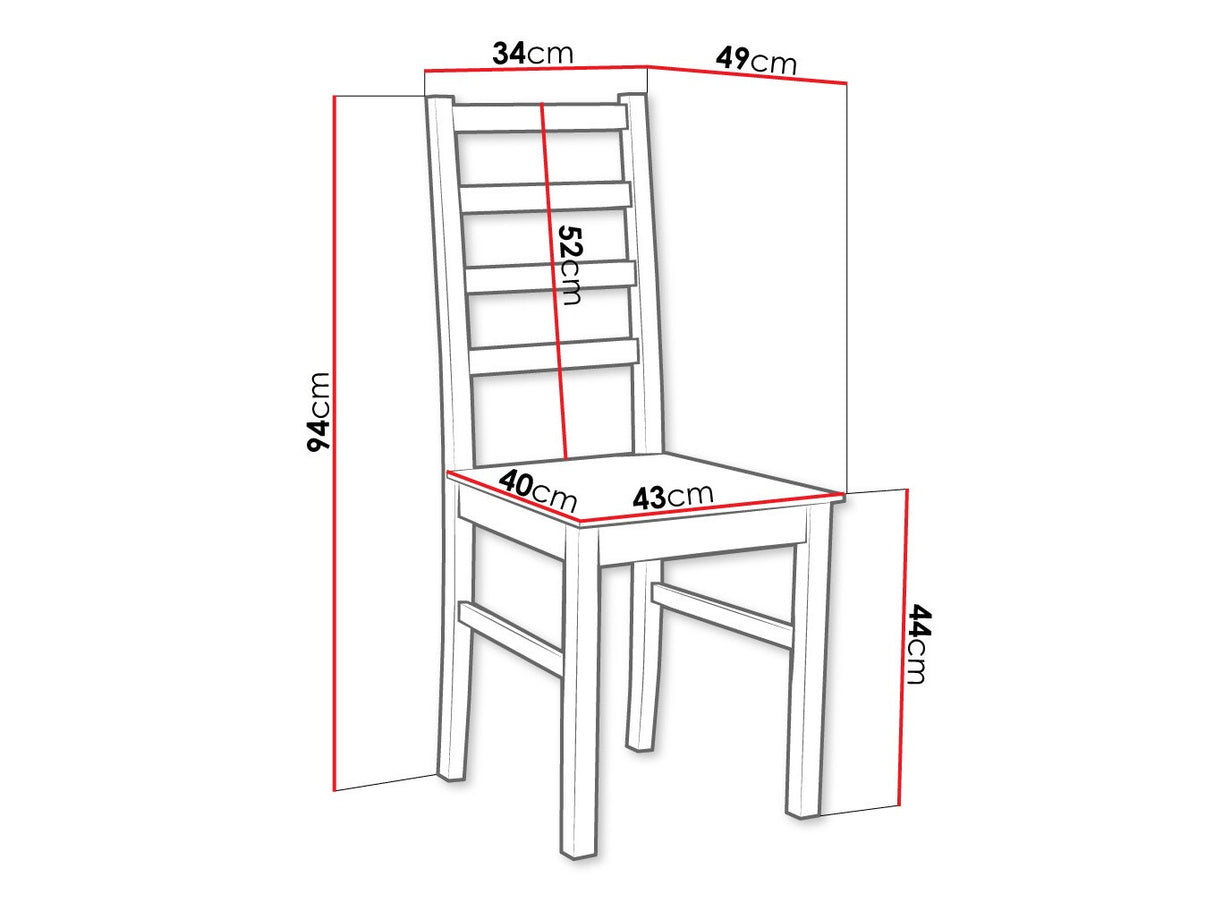 Szék Nilo 8 D (Zefir 8 D), Szín : Sonoma tölgy