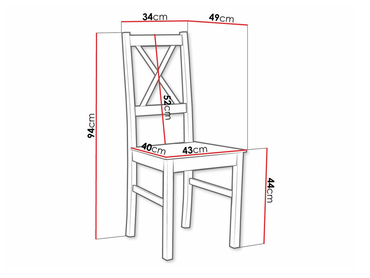 Szék Nilo 10 D (Zefir 10 D), Szín: Dió