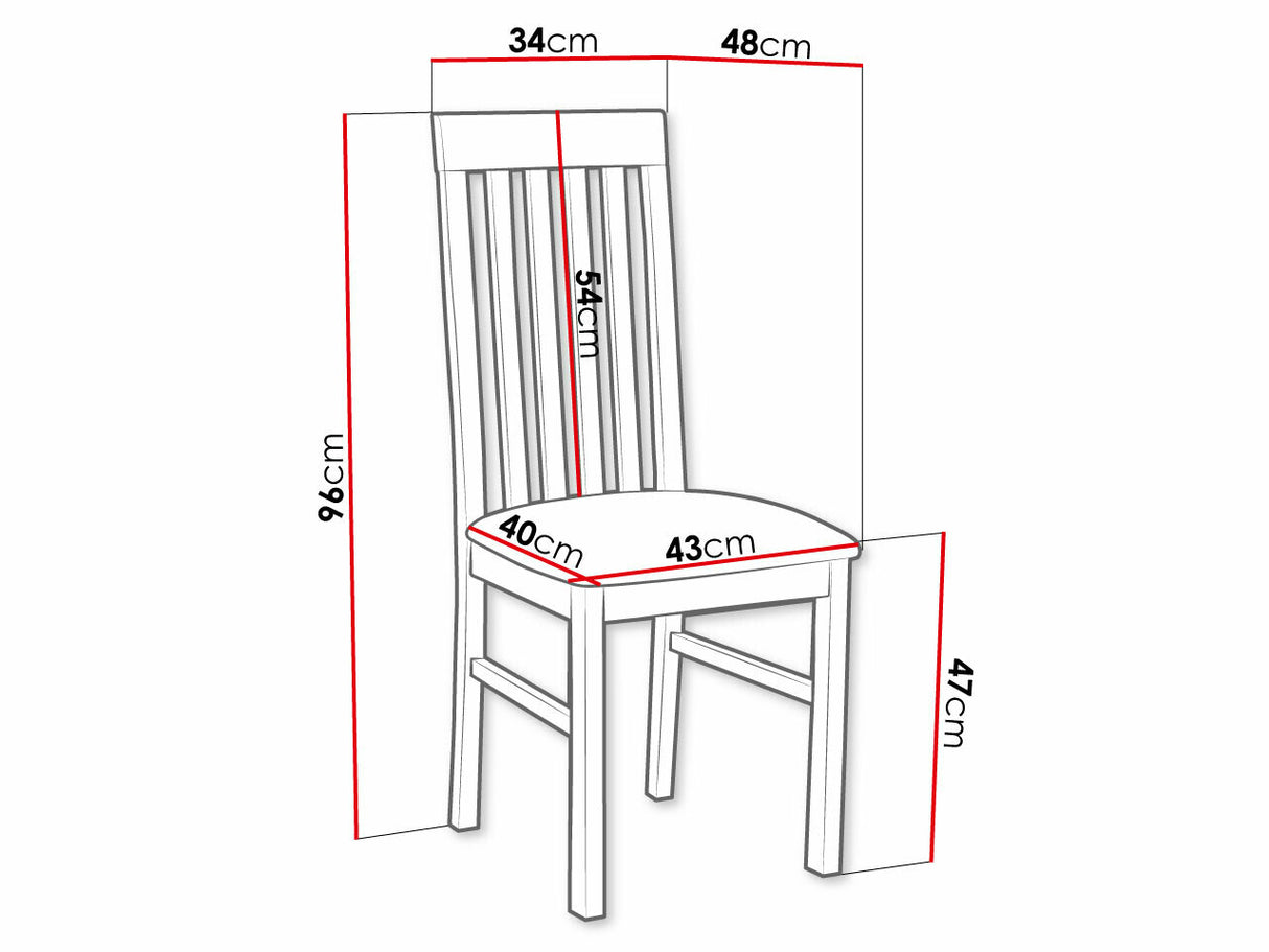 Szék Krzesło NILO 1, Kárpit: Hygge 91, Fa színe: Égerfa