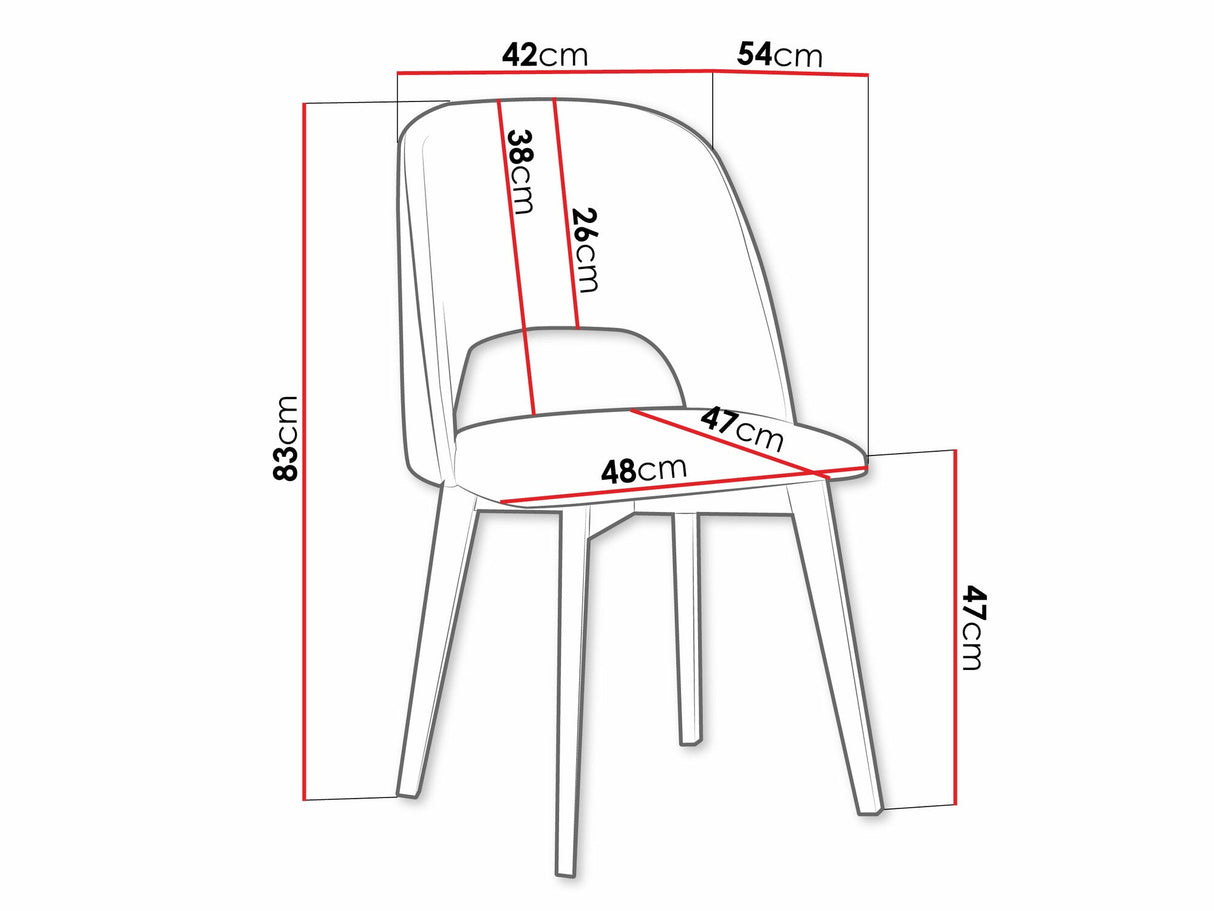 Szék Krzesło MONTI 4, Fa színe: Fehér, Kárpit: Kronos 7
