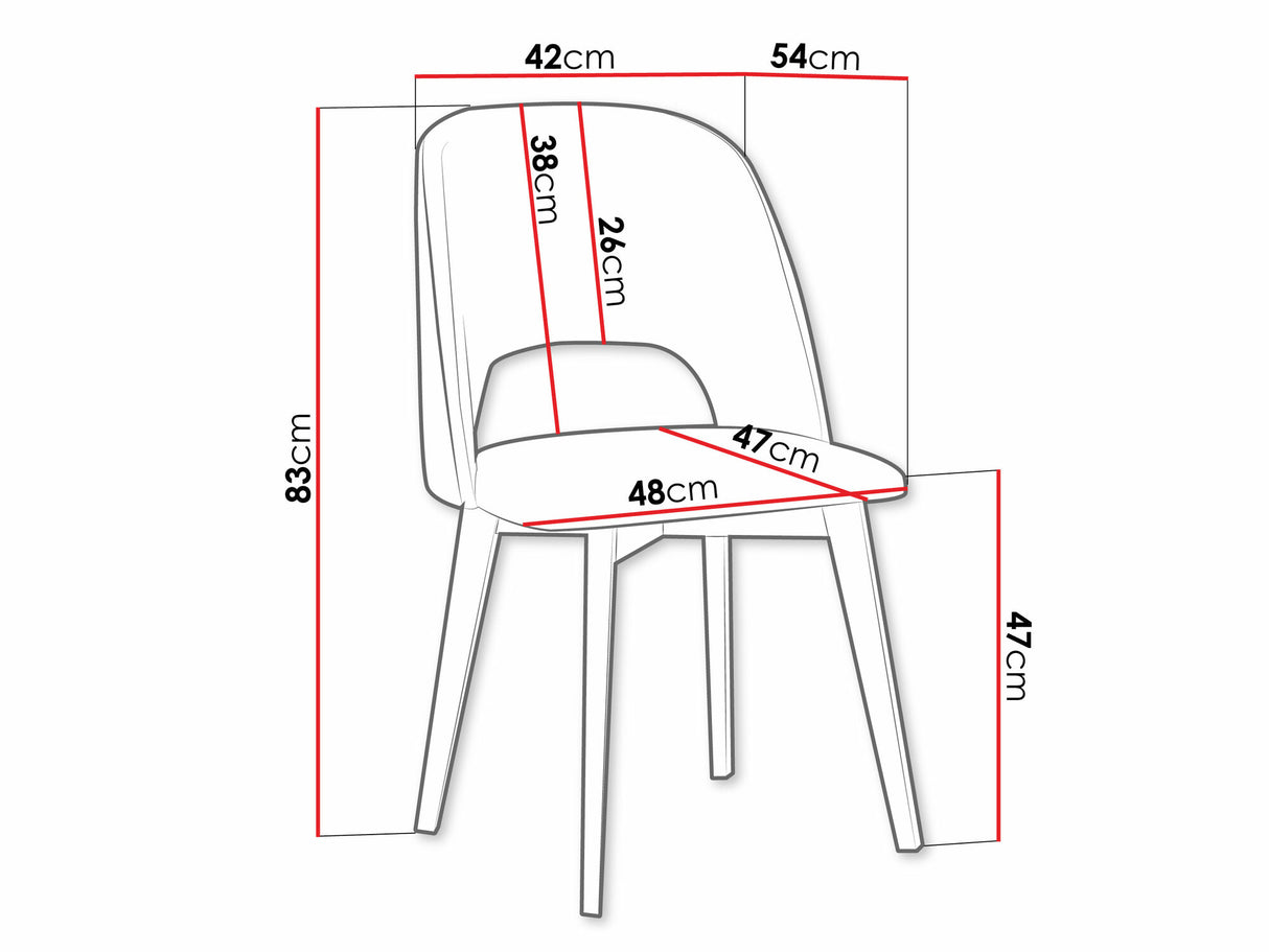 Szék Krzesło MONTI 4, Fa színe: Fehér, Kárpit: Hygge 91
