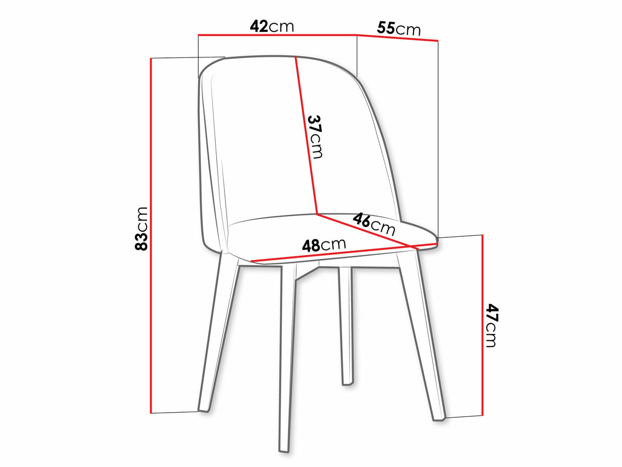 Szék Krzesło MONTI 3, Fa színe: Fekete, Kárpit: Kronos 7