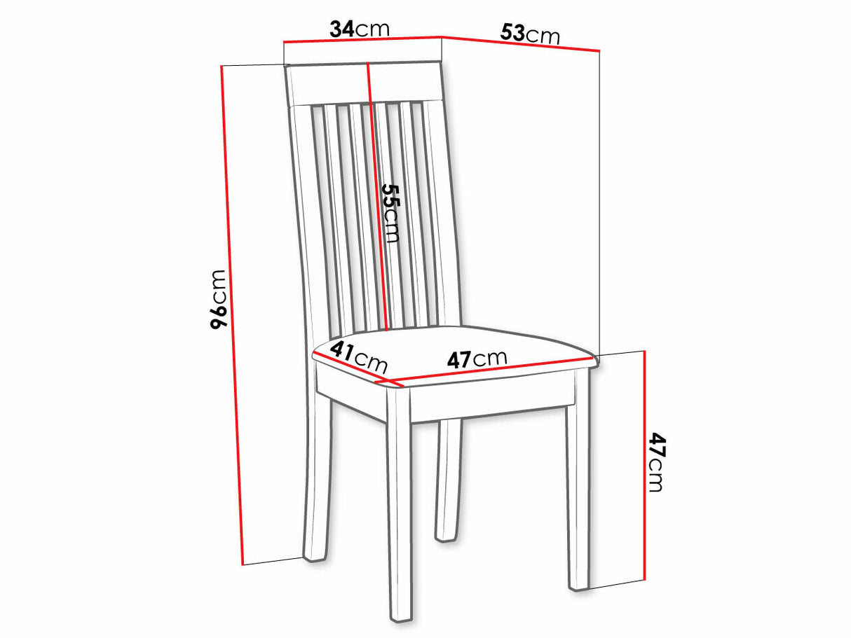 Szék Krzesło ROMA 9, Kárpit: Kronos 7, Fa színe: Fekete