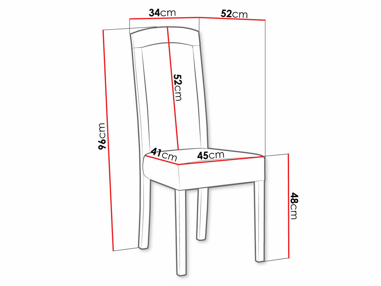 Szék Krzesło ROMA 7, Fa színe: Fekete, Kárpit: Kronos 22