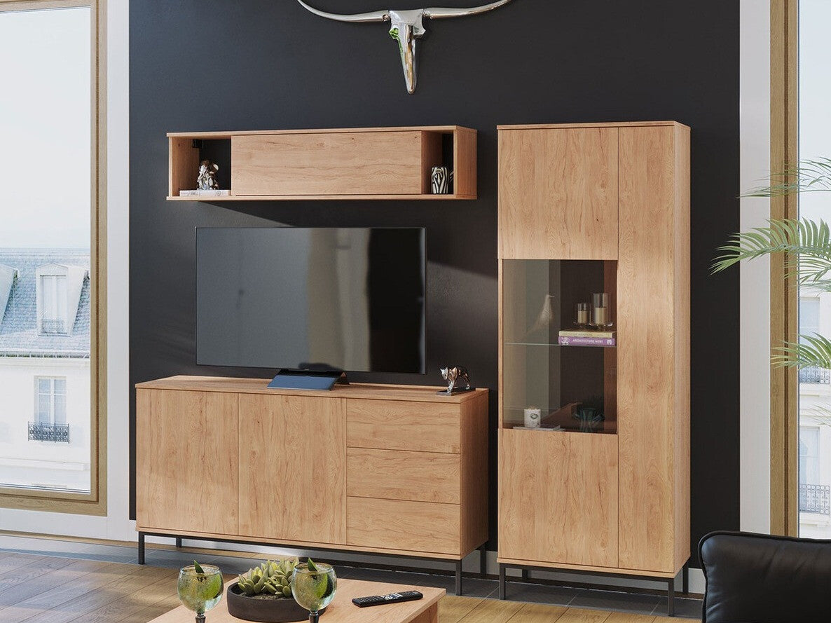 Nappali szett QUERTY IV (Marinez IV), Szín: Fényes fa, Led világítás: Nem