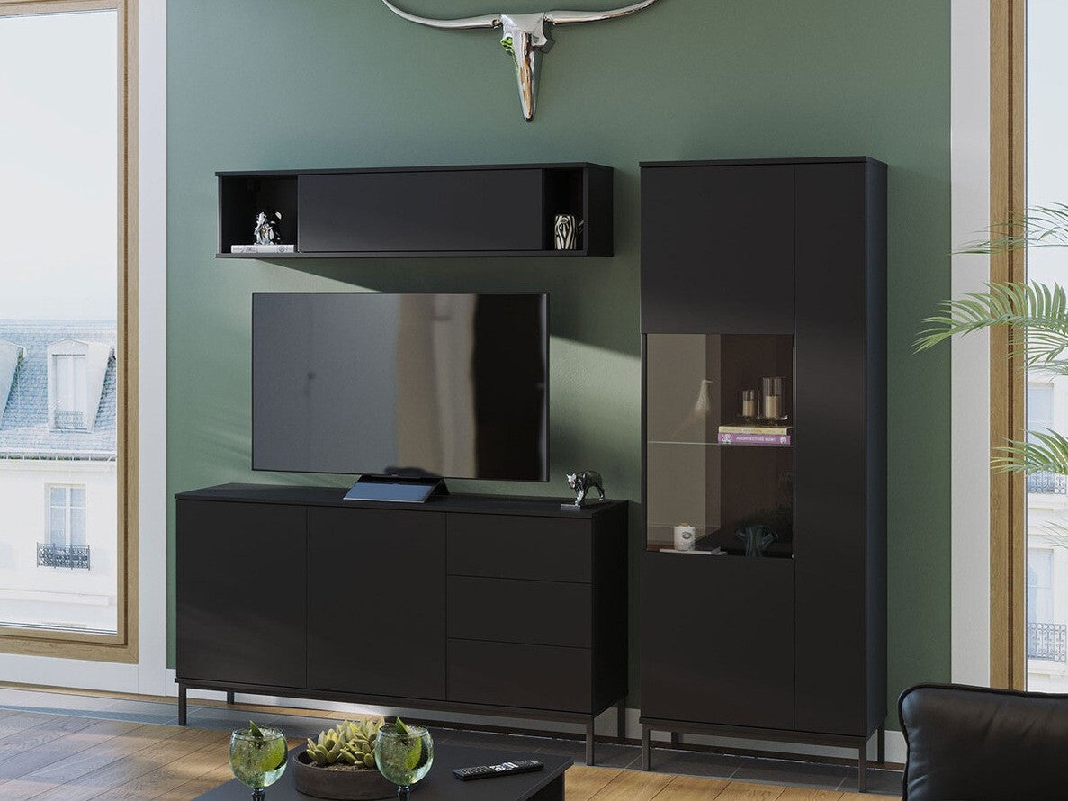 Nappali szett QUERTY IV (Marinez IV), Szín: Fekete, Led világítás: Igen