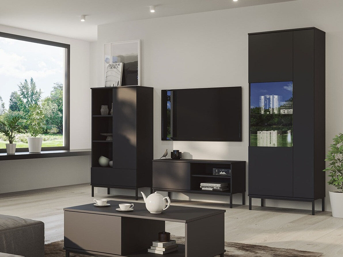 Nappali szett QUERTY III (Marinez III) , Szín: Fekete, Led világítás: Igen