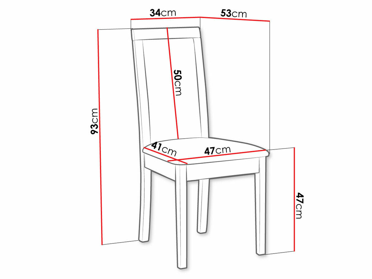 Szék Krzesło ROMA 4, Fa színe: Sonoma tölgy, Kárpit: Zetta 297