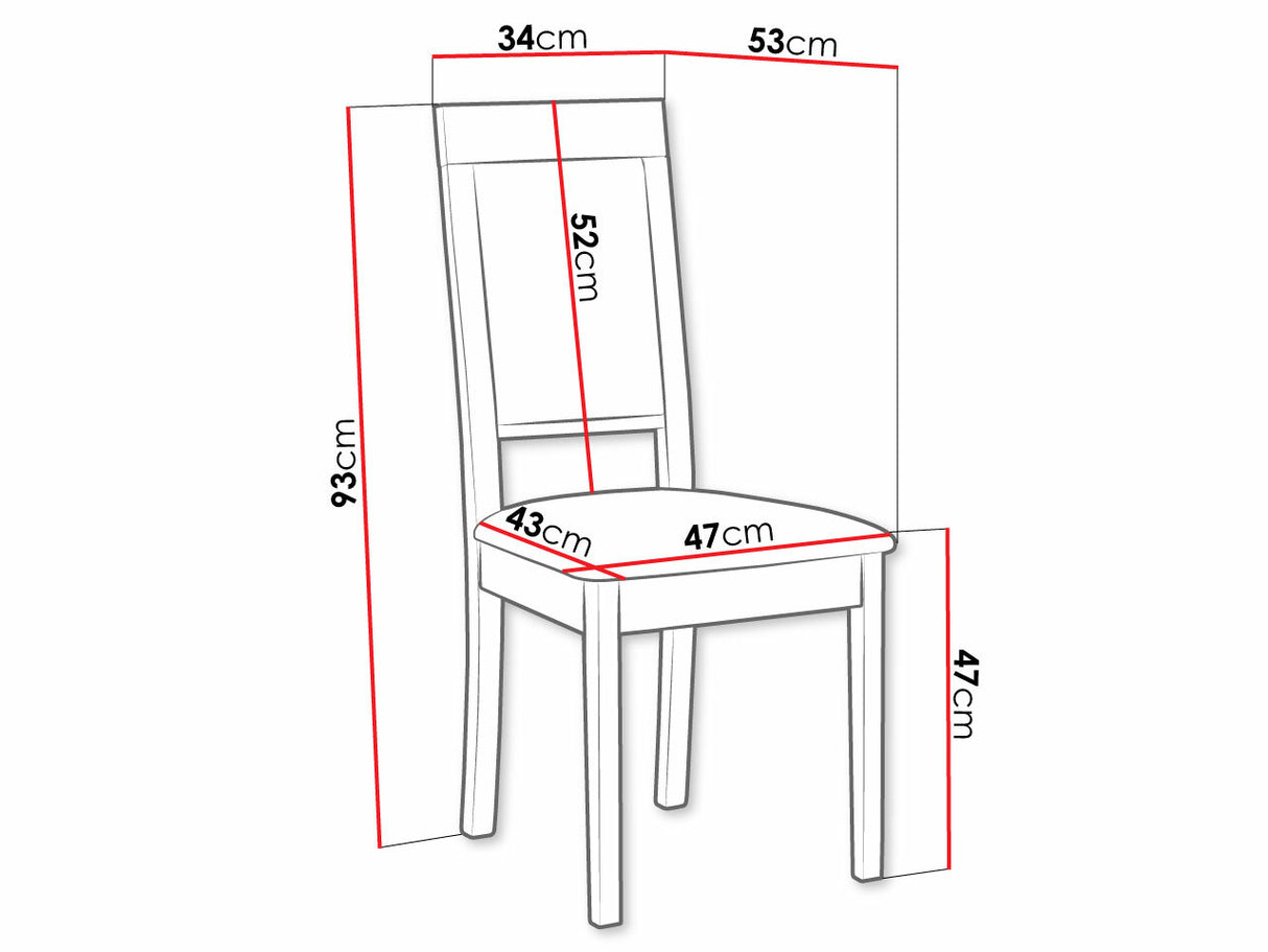 Szék Krzesło ROMA 13, Kárpit: Kronos 7, Fa színe: Fehér