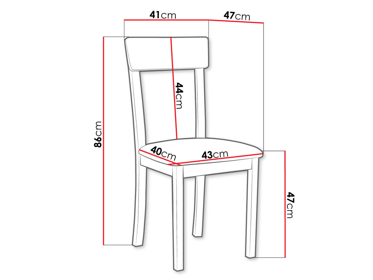 Szék Krzesło HUGO 1_NEW, Fa színe: Fekete, Kárpit: Hygge 20