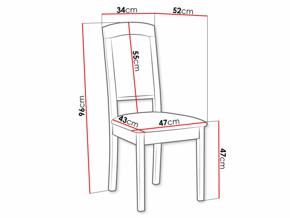 Szék Krzesło ROMA 14, Kárpit: Hygge 91, Fa színe: Fehér