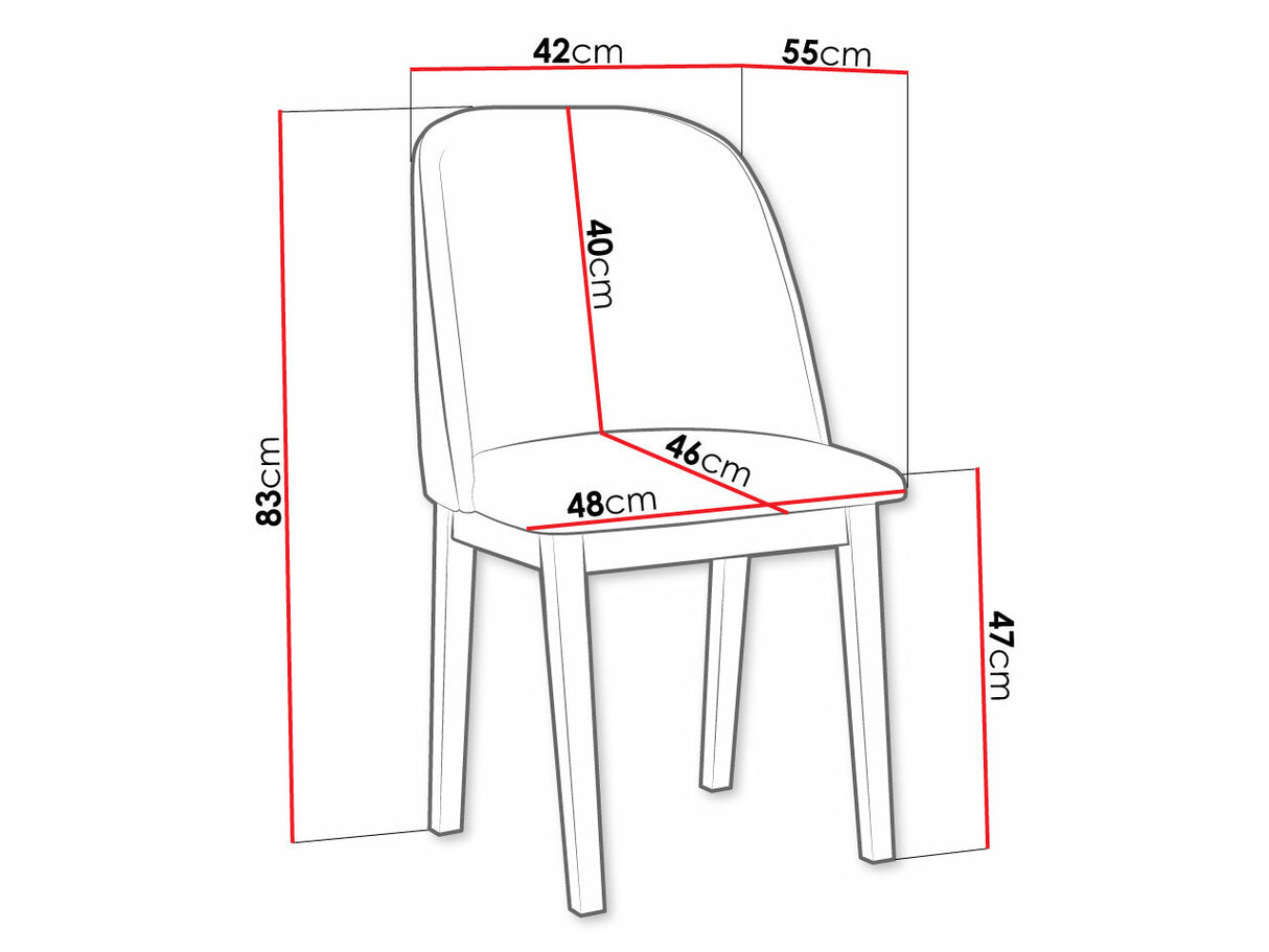 Szék MONTI 1, Fa színe: Sonoma tölgy, Kárpit: Hygge 91