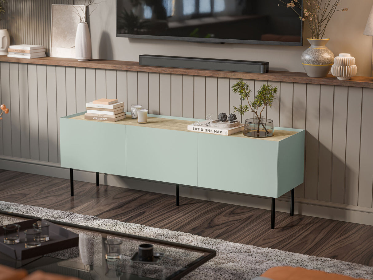 TV-állvány Szafka RTV FELLINI 150, Szín: Világos olajfa + Tölgy