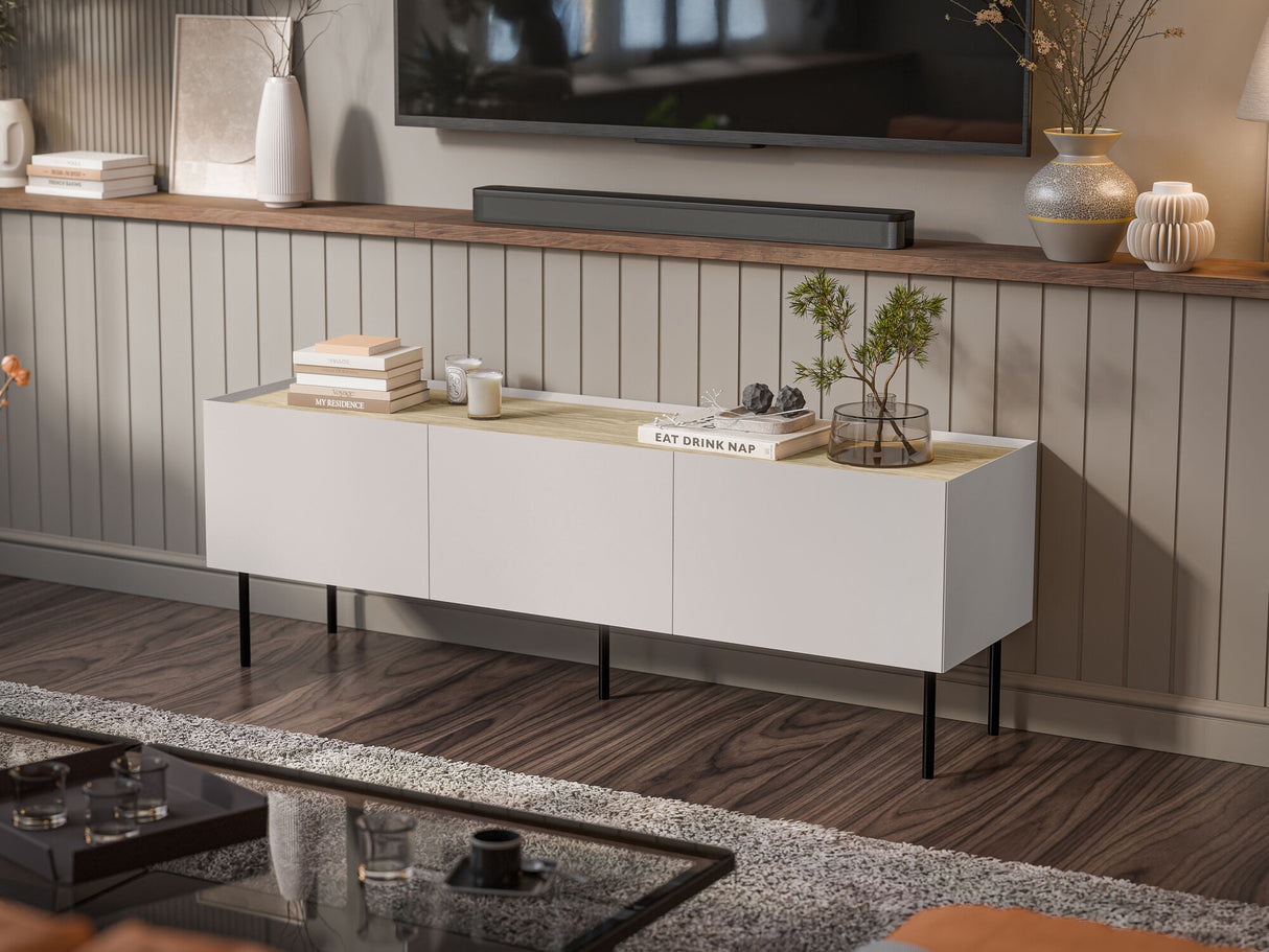 TV-állvány Szafka RTV FELLINI 150, Szín: Kasmír + Tölgy