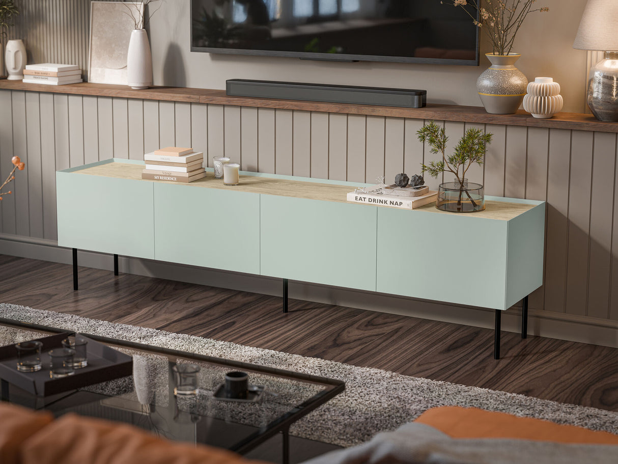 TV-állvány Szafka RTV FELLINI 200, Szín: Világos olajfa + Tölgy