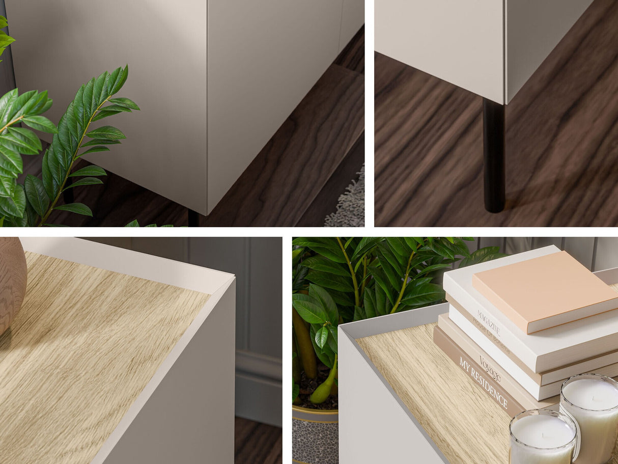 TV-állvány Szafka RTV FELLINI 200, Szín: Kasmír + Tölgy