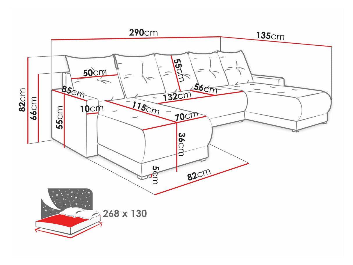Sarokkanapé Insygnia U (Ravif U), Szín: Lux 28 Strona