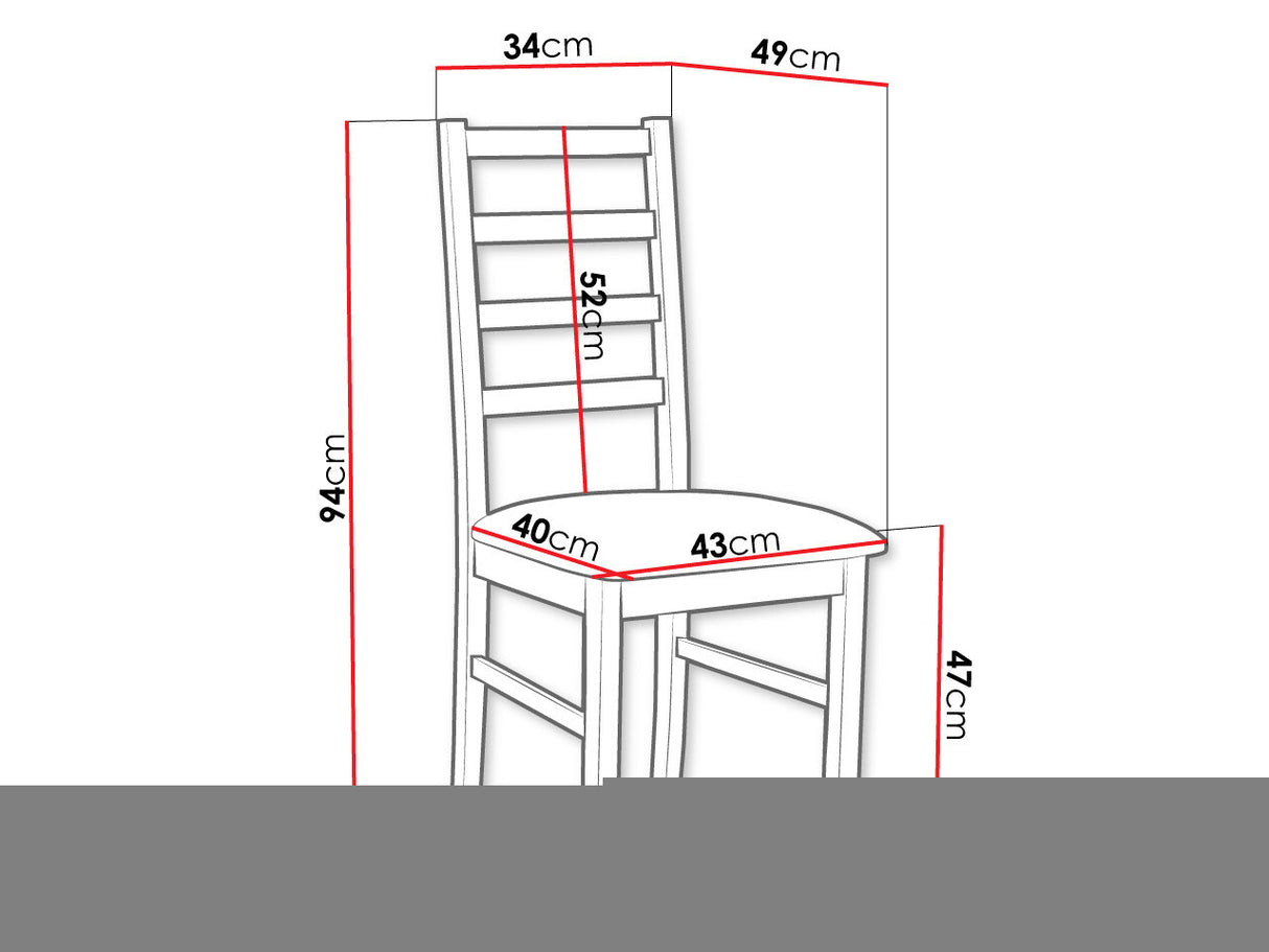 Szék Nilo 8 (Zefir 8), Fa színe : Fehér, Kárpit: 25x - Paros 2