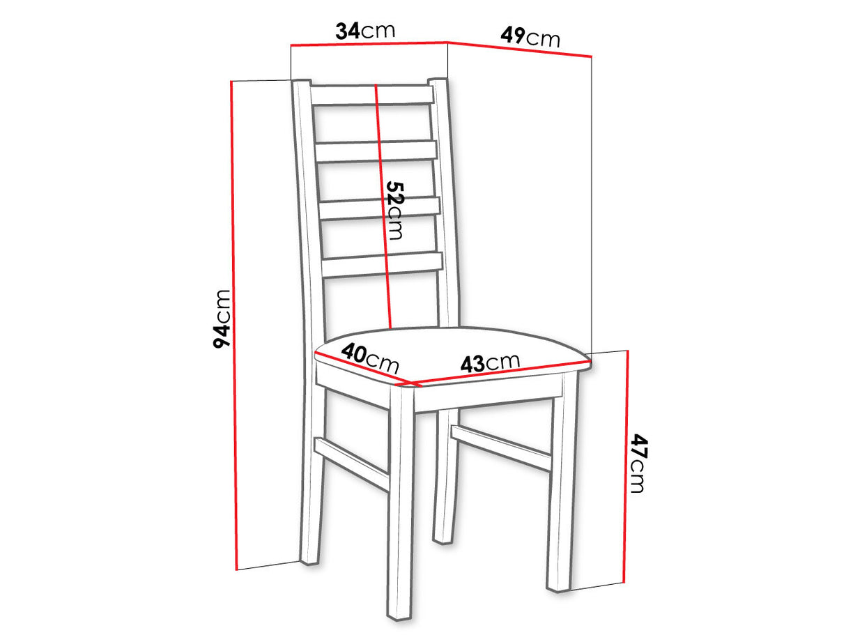 Szék Nilo 8 (Zefir 8), Fa színe: Dió, Kárpit: Zetta 297