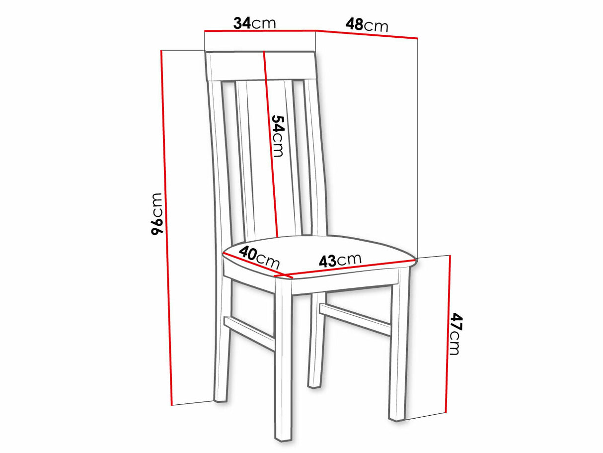 Szék Nilo 2 (Zefir 2), Fa színe: Dió, Kárpit: Hygge 20