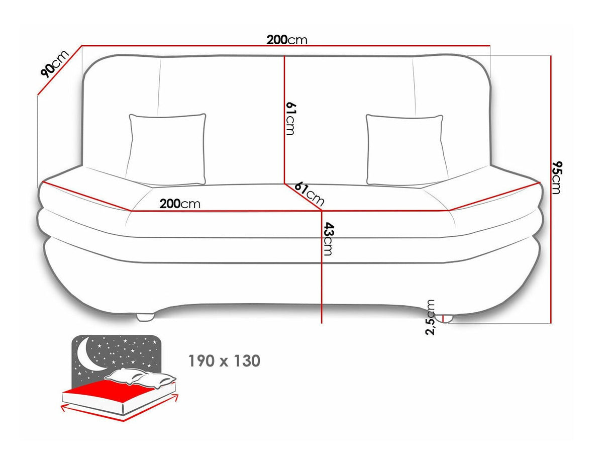Kanapéágy Weronika (Lena) I, Szín: Wave 05