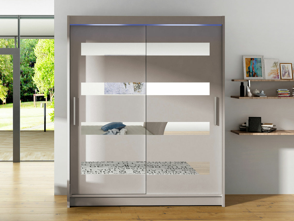 Gardróbszekrény Westa XIII (Presto XIII), Szín: Kasmír, Led világítás: Igen
