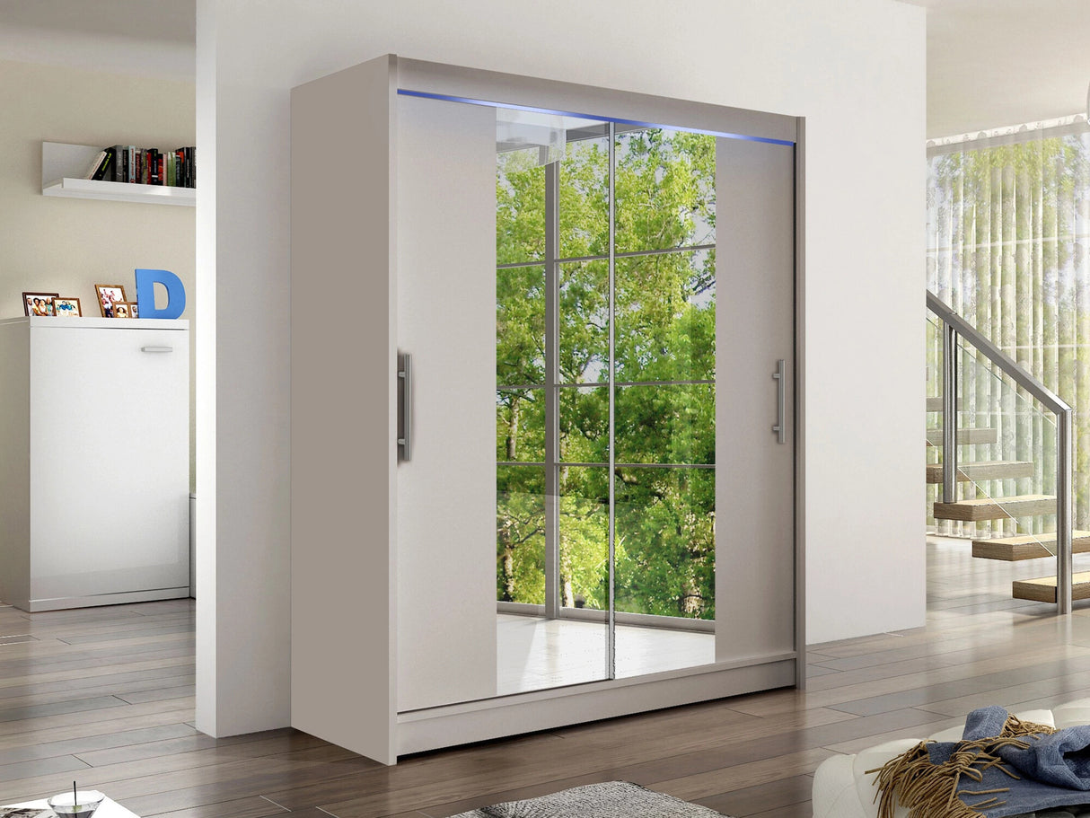 Gardróbszekrény Westa II (Presto II), Szín: Kasmír, Led világítás: Igen RGB