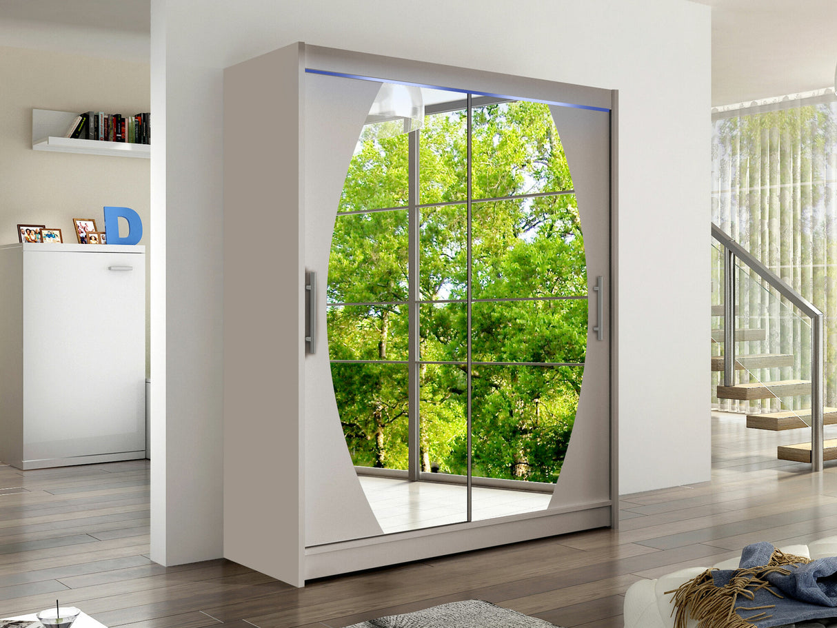 Gardróbszekrény Westa VIII (Presto), Szín: Kasmír, Led világítás: Igen