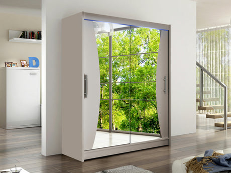 Gardróbszekrény Westa IX (Presto), Szín: Kasmír, Led világítás: Igen