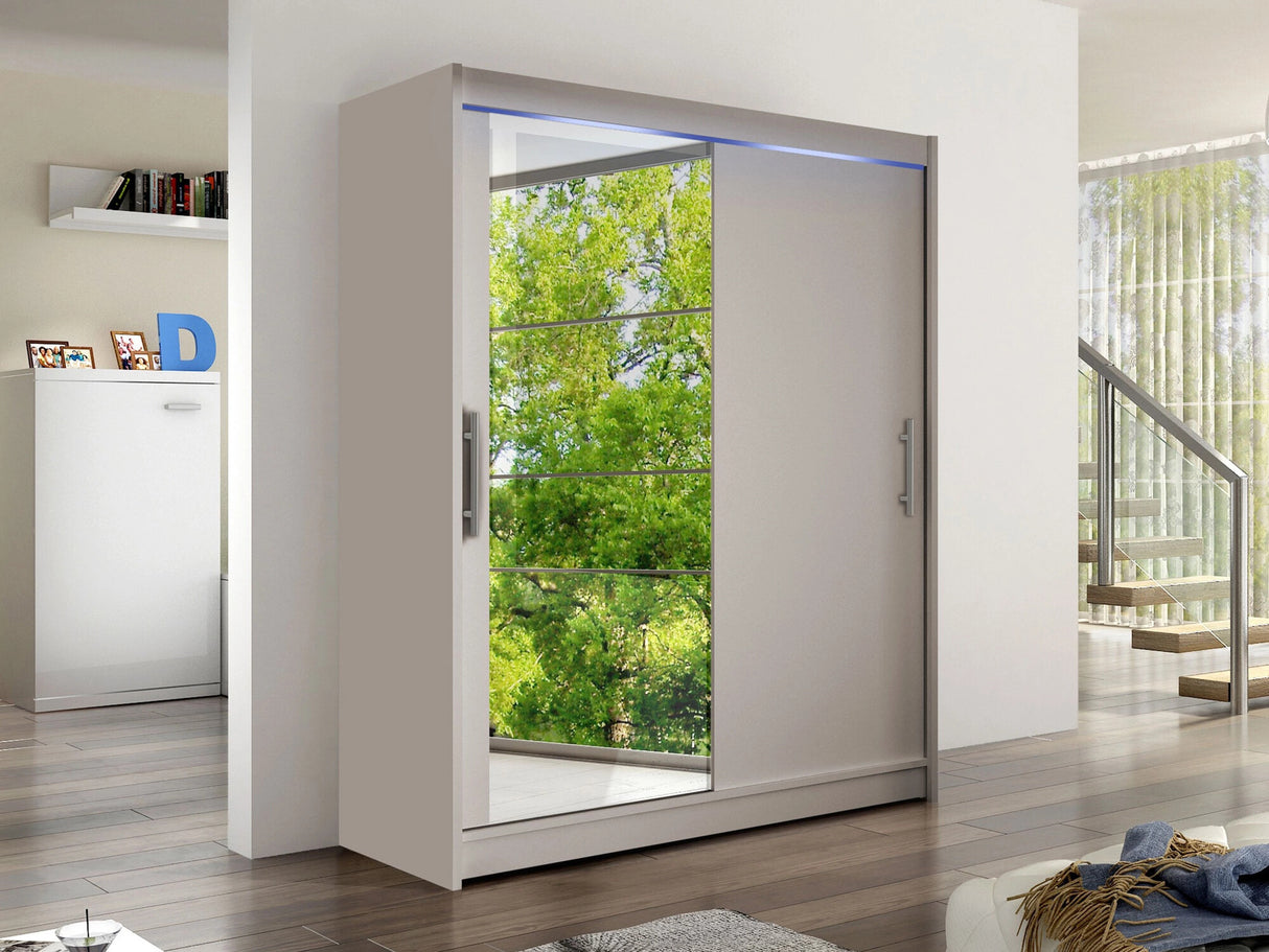 Gardróbszekrény Westa VI (Presto), Szín: Kasmír, Led világítás: Igen