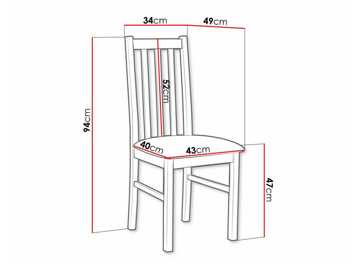 Szék Bos 10 (Dalem 10), Fa színe: Fekete, Kárpit: Zetta 300