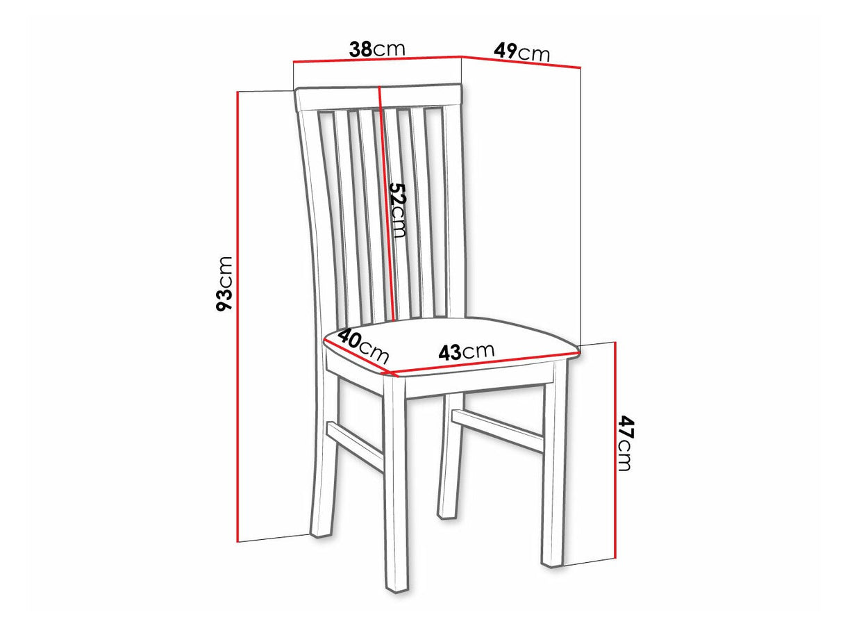 Szék Milanem 1 (Figaro 1), Fa színe: Dió, Kárpit: 25x - Paros 2
