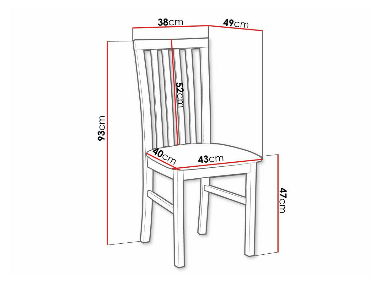 Szék Milanem 1 (Figaro 1), Fa színe: Fekete, Kárpit: 26x - Kronos 22