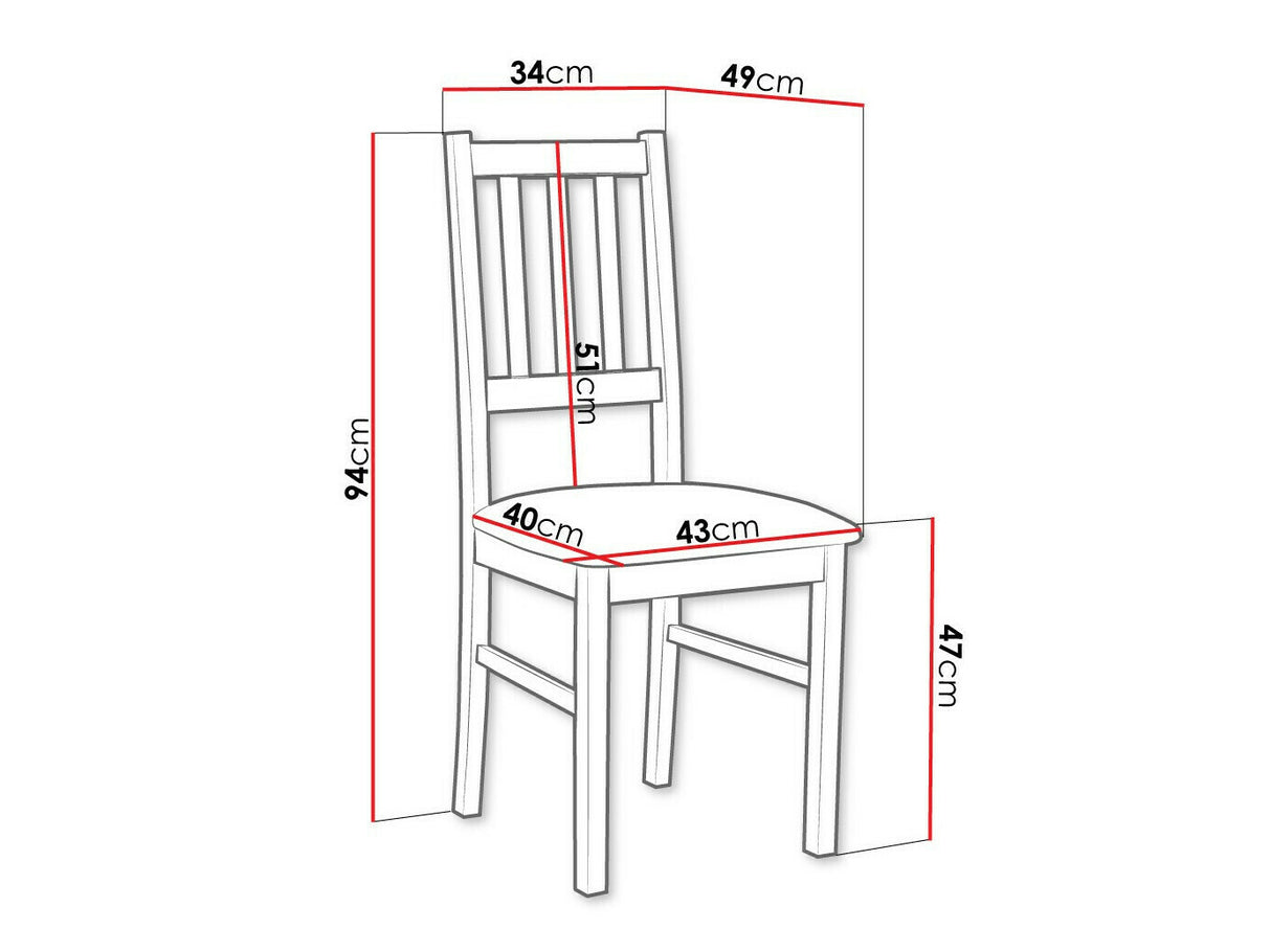 Szék Bos 4 (Dalem 4), Fa színe: Fekete, Kárpit: Zetta 300