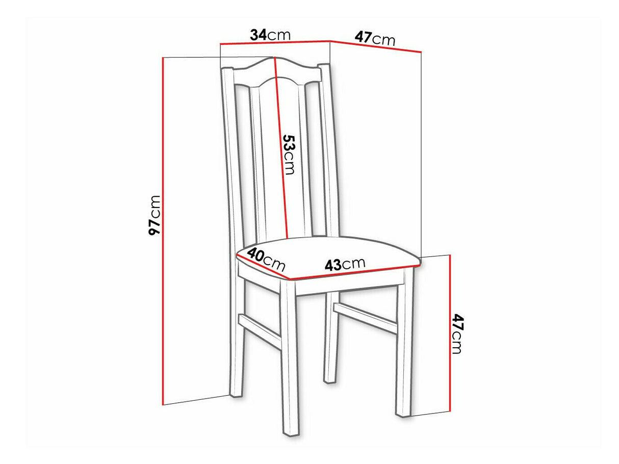 Szék Bos 2 (Dalem 2), Fa színe: Fehér, Kárpit: Hygge 91