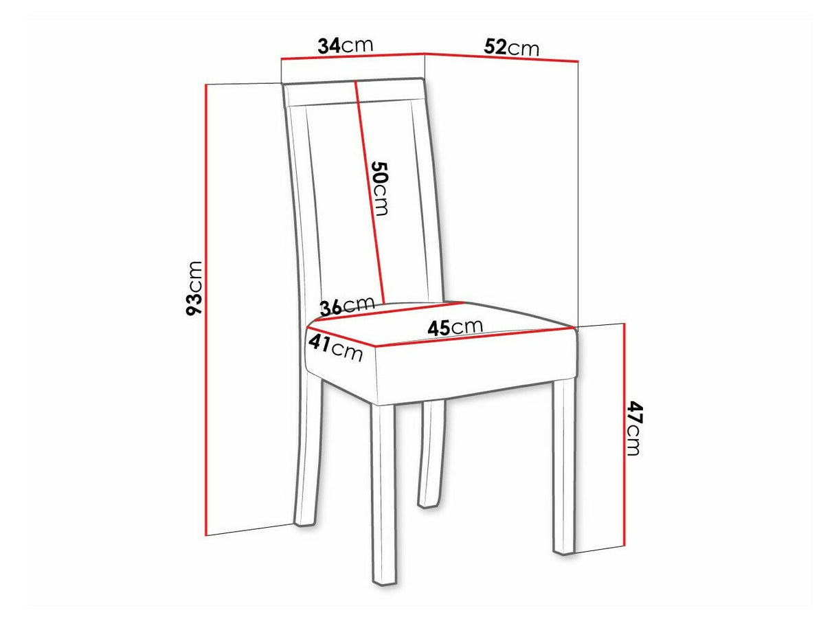 Szék Roma 3 (Heven 3), Fa színe: Fekete, Kárpit: Hygge 20