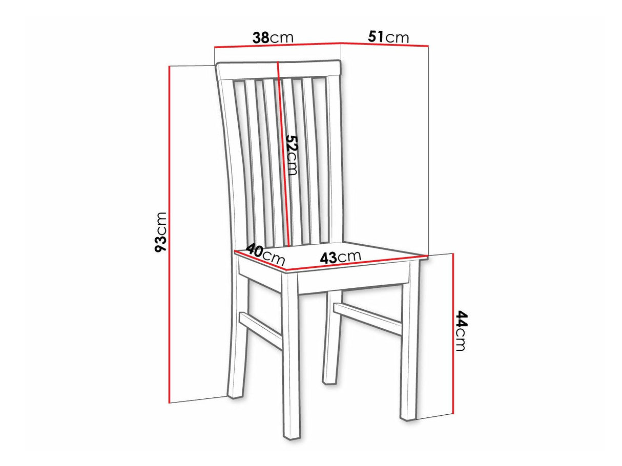 Szék MILANO 1 D (Figaro 1 D), Szín: Dió