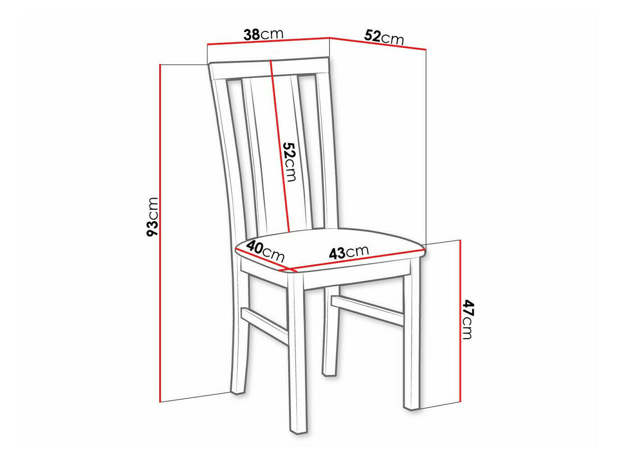 Szék MILANO 7 (Figaro 7), Fa színe: Fehér, Kárpit: Zetta 297