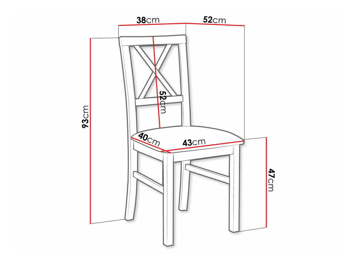 Szék MILANO 4 (Figaro 4), Fa színe: Dió, Kárpit: Paros 2
