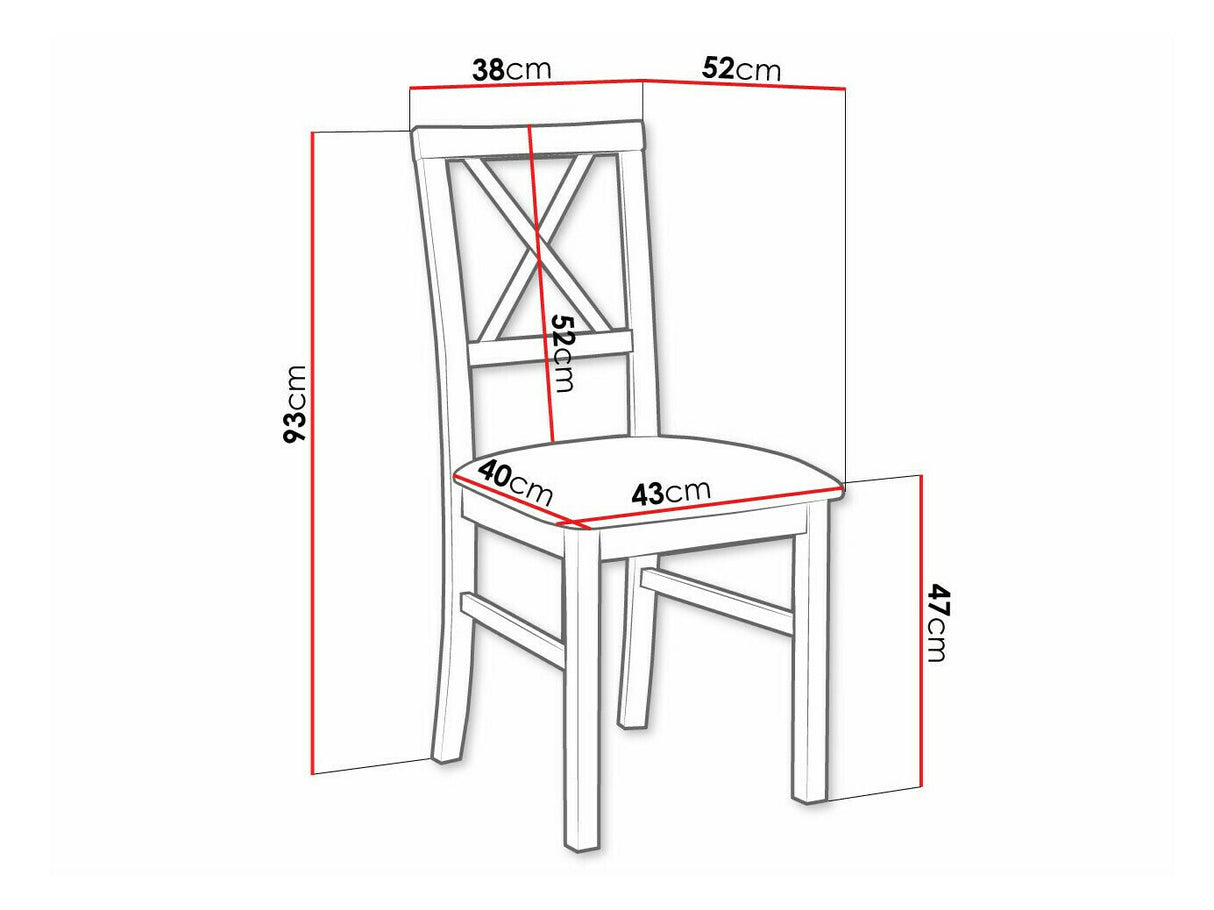 Szék MILANO 4 (Figaro 4), Fa színe: Dió, Kárpit: Zetta 300