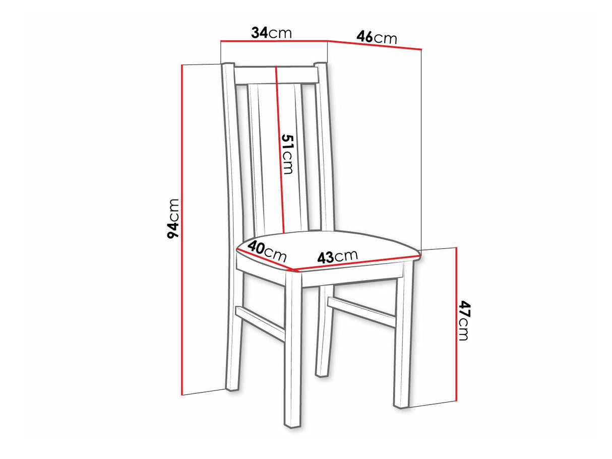 Szék Bos 14 (Dalem 14), Fa színe: Dió, Kárpit: 25x - Paros 2