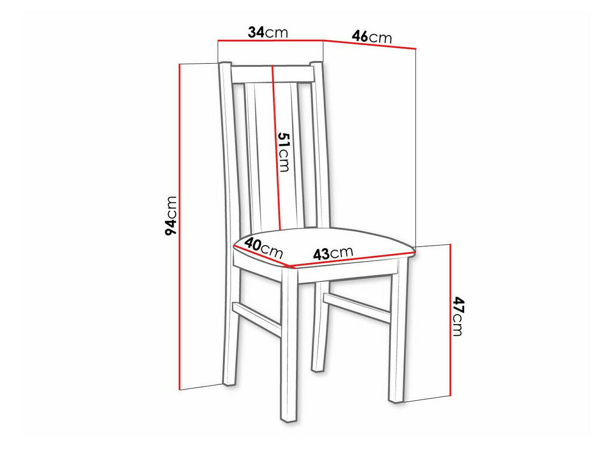 Szék Bos 14 (Dalem 14), Fa színe: Dió, Kárpit: Hygge 91