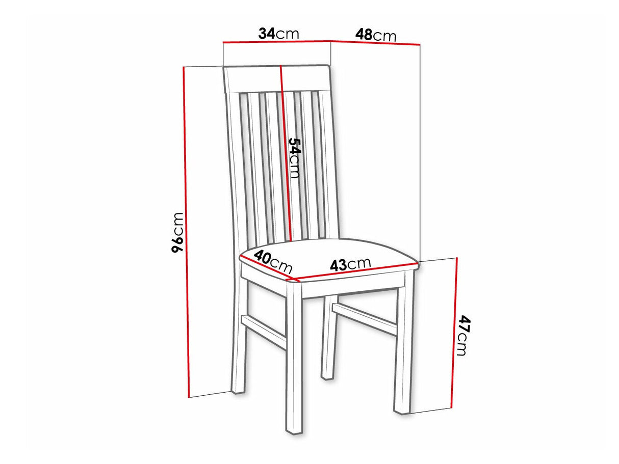 Szék Nilo I (Zefir I), Fa színe: Dió, Kárpit: 25x - Paros 2