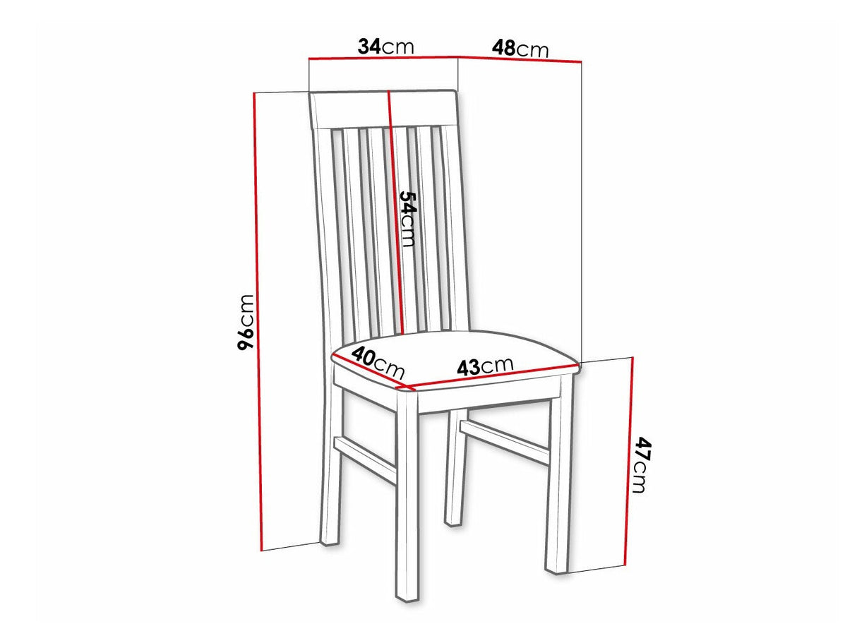 Szék Nilo I (Zefir I), Fa színe: Fehér, Kárpit: 26x - Kronos 22