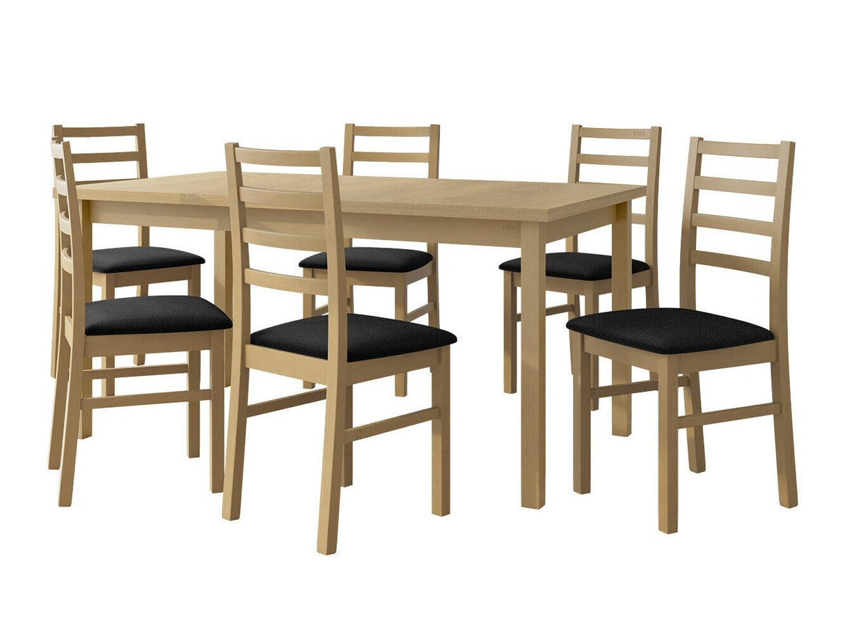 Étkezőgarnitúra 02 (MODENA 2 + NILO 8), Fa színe: Sonoma tölgy, Kárpit: Kronos 7