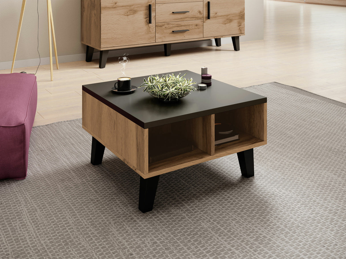 Dohányzóasztal LOTTA (Sanna 60), Szín: Wotan tölgy + Fekete