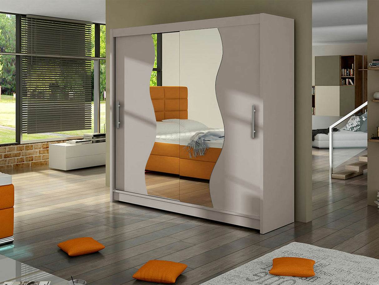 Gardróbszekrény Begáznemű (Roganem), Szín: Kasmír, Led világítás: Nem