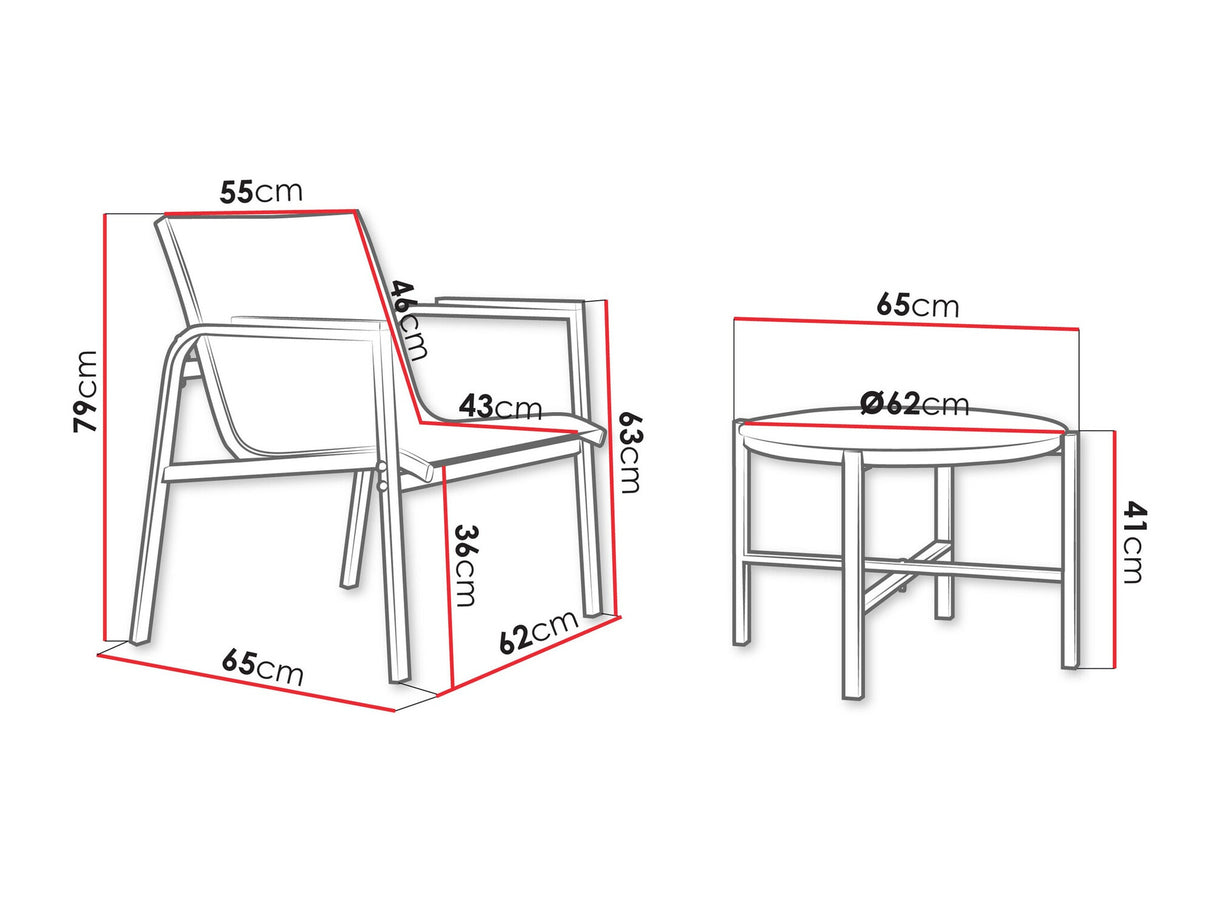 Erkély készlet Zestaw ogrodowy TARKON X80000660 Zielony