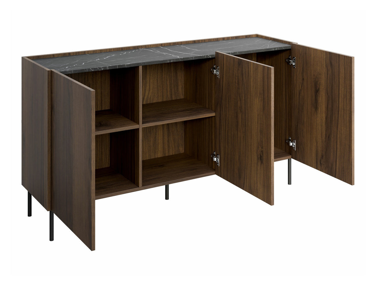 Nappali szett Meble TEWOS I Orzech Warmia/Marmur Czarny