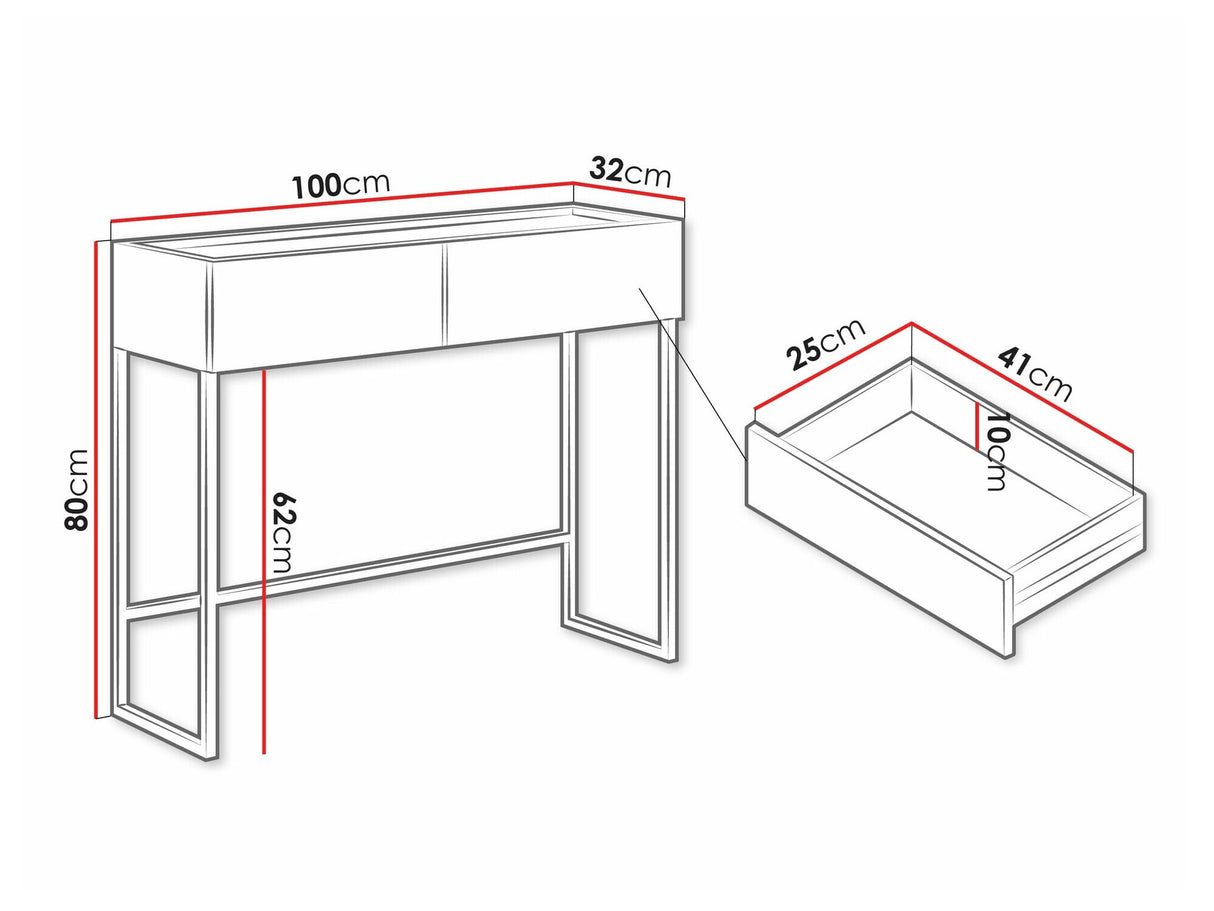 Konzolasztal Konsola COMO 2SZ, Szín: Kasmír